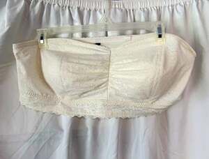 Torrid FeelTheFit Strapless Bandeau Bra Wireless Unlined White Size 3 Plus